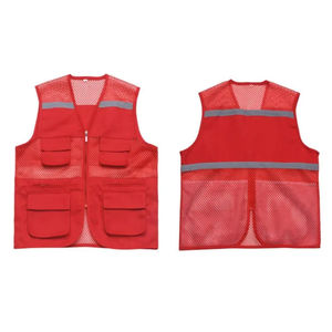 Reflective Clothing Custom Construction Hi Vis Sleeveless Vest Road Safety Workwear Work Reflective Safety Vest 100% Polyester - Product Image 6