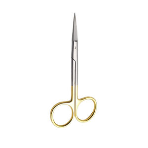Tijeras quirúrgicas de alta calidad, mango recto chapado en oro de 4,5 pulgadas, tijeras para sala de Cirugía de Hospital quirúrgico Dental - Product Image 5