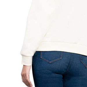 Sudadera de Forro Polar Personalizada con Logotipo, Informal, de Invierno, para Mujer, Cuello Redondo, Manga Larga, Antipilling, de Poliéster y Algodón - Product Image 6