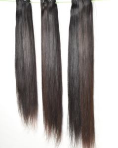 Extensiones de Cabello Humano Indio Virgen Natural sin Procesar, Color Castaño Natural, Mechones Lisos, Trama Doble a Máquina, Cutícula Alineada - Product Image 3