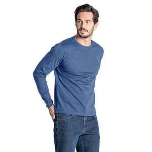 T-shirt en coton vierge personnalisé OEM pour homme, style décontracté urbain, tricoté, couleur unie, coupe régulière, grandes tailles, écologique et respirant - Product Image 1