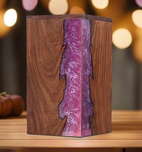 Handcrafted Rosewood <b>Pink</b> Resin Design Urn <b>Box</b> Unique Memorial Keepsake for Ashes Urn Unique <b>Gift</b> wooden urns - Product Image 3