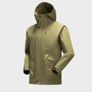 Veste de tempête imperméable coupe-vent d'automne avec coupe-vent de couleur uniforme de classe de sport à col montant - Product Image 6