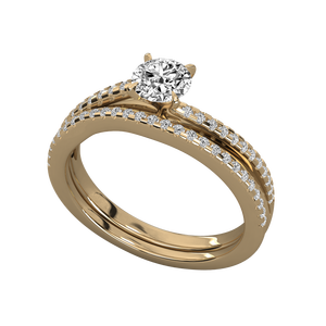 Bague pour femme en or 10 carats avec diamant solitaire cultivé en laboratoire - Product Image 1