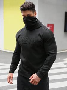 Mens regular sleeves <b>gym</b> <b>hoodie</b> fitted fitness wear for intense workout bodybuilding sessions - Product Image 3