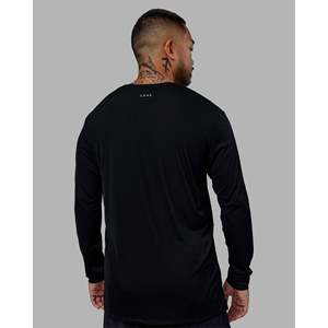 Haut de course à manches longues Pace - Noir, vêtements techniques pour l'extérieur - Product Image 3