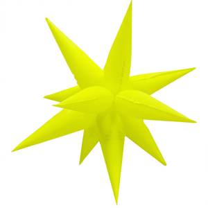 Estrella Multipunta Amarillo Neón 67Cm Decoraciones para Fiestas Bolsa de 12 Piezas - Product Image 1