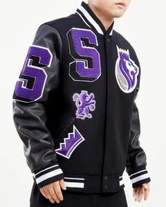 Offre Spéciale bleu clair laine broderie Patch hommes Baseball vestes broderie Letterman hommes université vestes vestes hiver - Product Image 5