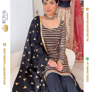 Nouvelle collection exclusive de costumes Palazzo au prix de gros par Royal Export Surat - Product Image 5