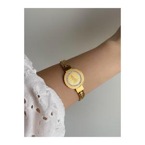 Bracciale in acciaio oro gioielliere modello monogramma in pietra fila-non appanna- - Product Image 3