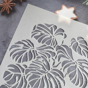 Grand <span class=keywords><strong>pochoir</strong></span> de plantes réutilisable, pochoirs Monstera pour la <span class=keywords><strong>peinture</strong></span> <span class=keywords><strong>sur</strong></span> bois, toile, papier, <span class=keywords><strong>tissu</strong></span>, mur, meubles, modèle DIY - Product Image 4