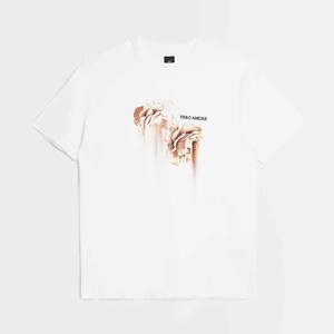 เสื้อยืดแขนสั้นผ้าแคนวาสสำหรับผู้ชายผู้หญิงเสื้อยืดพิมพ์ลายโลโก้ออกแบบได้ตามต้องการ - Product Image 4