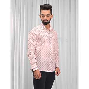 Chemise décontractée pour homme en coton imprimé à manches longues, motif floral et à pois, en tissu popeline et oxford, ODM, fourniture ODM - Product Image 4