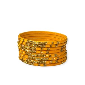 ชุดกำไลข้อมืองานแต่งงานดีไซน์เรขาคณิตชุบทองคำสีเหลืองหรูหรา ประดับมุกเทียม ราคาขายส่งสำหรับผู้หญิง - Product Image 4