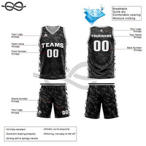 Maillot de basket-ball pour jeunes à séchage rapide Matériau polyester haute performance Conception vierge réversible Équipe d'impression de logo personnalisé - Product Image 4