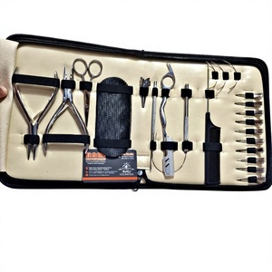 Herramientas de Peinado con Acabado Plateado, Kit de Herramientas para Extensiones de Cabello Todo en Uno Personalizable con Pinzas, Tijeras, Clips y Lazos para Salón - Product Image 6