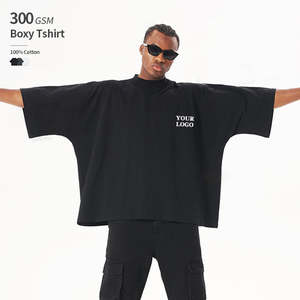 Camiseta de Hombre Oversize de Corte Recto, 220g, 100% Algodón Peinado, Sin Costuras, con Logotipo Personalizado y Patrón de Letras, Cuello Pequeño - Product Image 1