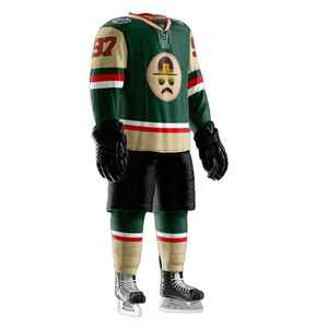 Conjunto de Uniformes de Hockey sobre Hielo con Logotipo Sublimado Personalizado, 100% Poliéster, Secado Rápido, Transpirable, Tallas Grandes, Nombre del Equipo Impreso, OEM - Product Image 5