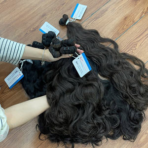 Cabello natural ondulado en trama, paquete de cabello virgen con doble trama, color piano, proveedor de cabello virgen en stock, listo para enviar - Product Image 2