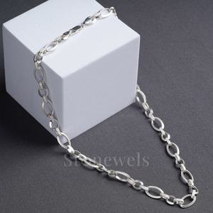 Timeless oro y amarillo 925 plata esterlina cadena de un solo eslabón elegante Unisex todos los días Formal boda desgaste suéter collar - Product Image 3