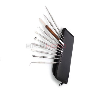 10 unids/set Kit de herramientas de tallado de cera Dental de acero inoxidable cuchillo de escultura de dentista instrumentos médicos Juego de Herramientas dentales quirúrgicas - Product Image 2