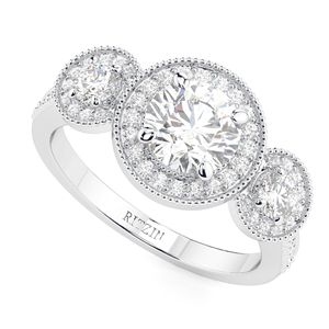 1 Anillo de Compromiso Redondo de Diamante en Oro Amarillo - Product Image 2