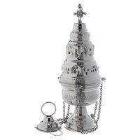 Thurible en argent aromatique avec chaîne, Thurible religieux en argent de qualité supérieure, utilisé dans les rituels de culte de l'église, encensoir, brûleur d'encens le plus récent