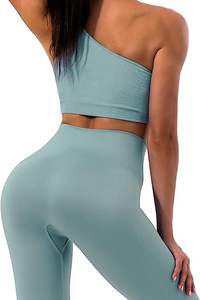 High Elastic Breathable Women's Yoga Set 2pcs Solid Pattern XL Size XXL Leggings Shorts Fitness <b>Sport</b> <b>Bra</b> Style for Adults - Product Image 2