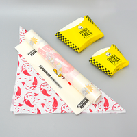 Papier d'emballage pour restaurant, papier d'aluminium anti-graisse personnalisé, papier nid d'abeille pour hamburgers et sandwichs sushi