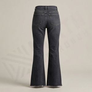 <b>Women</b> Cotton Higher Quality Washed Customized Color Denim Custom Sizing Mid <b>Waist</b> <b>Elastic</b> Closure Trade Assurance Winter Season - Product Image 2