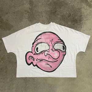 Haute qualité 100% coton Boxy Fit hommes T-Shirt Streetwear surdimensionné personnalisé poids lourd graphique DTG impression recadrée dernière conception - Product Image 5