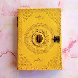 Diario de cuero hecho a mano con candado de cuero Grimoire Spell Book Notebook con espiral y sillín Costura Encuadernación Regalo - Product Image 5