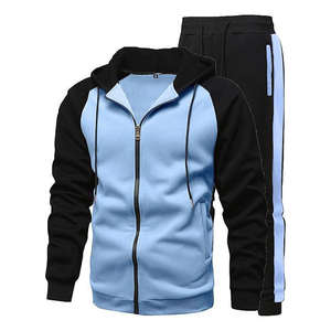 Conjunto de Sudadera con Capucha y Pantalones Deportivos Holgados de Dos Piezas Personalizados para Hombre, Sudadera Ligera Extra Grande con Cremallera, Cortavientos y Transpirable para Invierno - Product Image 2