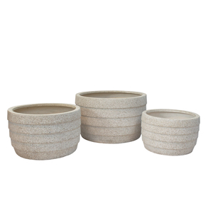 ผู้ผลิตกระถางไฟเบอร์สโตนบริการ OEM/ODM สีตามสั่งขนาดและการสร้างแบรนด์สำหรับการสั่งซื้อหม้อในสวนจำนวนมาก - Product Image 1