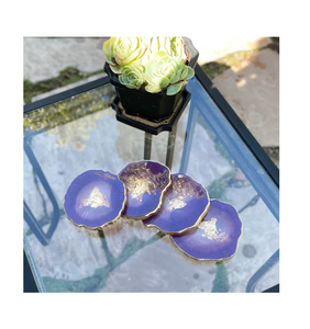 Juego de 4 posavasos de resina de diseño puro para restaurantes planos y cenas de hoteles a precios muy buenos - Product Image 2