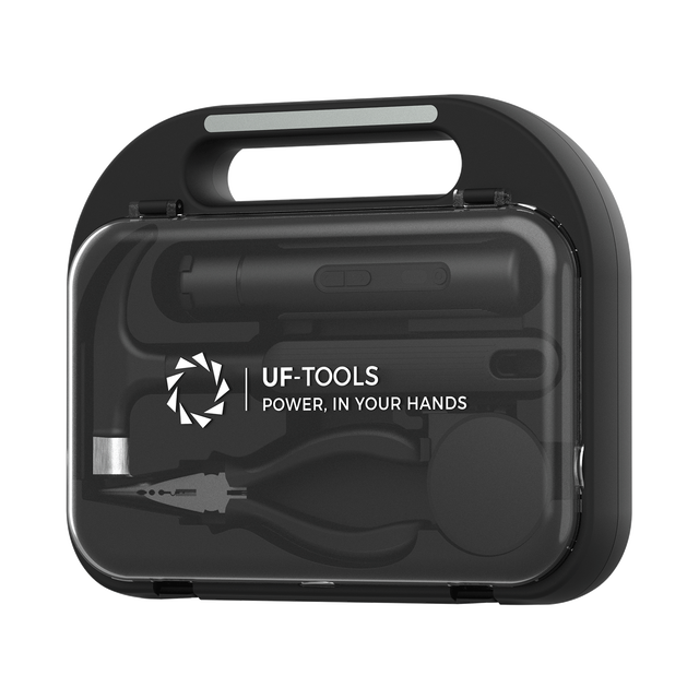 UF-TOOLS 61 in 1 Household Tool Kit with 3.7V Cordless Electric Screwdriver Set Hammer Wrench Pliers for Home Repair Maintenance