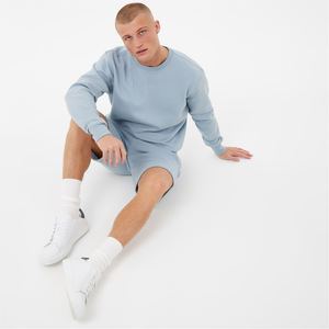 Ensemble de vêtements de sport de mode pour hommes, printemps, OEM, sweatshirts courts personnalisés, short de survêtement, tenue d'entraînement en tricot avec motif imprimé - Product Image 4