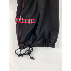 Pantalons convertibles pour hommes en shorts, style gothique, vente en gros, punk, gothique, noir/rouge, clous, fermeture éclair, chaînes, pantalons - Product Image 6