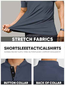 Polo à logo personnalisé T-shirt polo de couleur unie à manches courtes Chemise de golf sport T-shirt polo pour hommes - Product Image 6