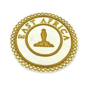 Maçonnique Regalia Artisanat Membres Tablier Insigne Main/Machine Broderie Badges Direct Usine Fourniture OEM Service - Product Image 3