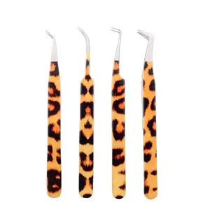 Pinzas de Extensión de Pestañas Impresas de Calidad Premium, Herramienta Profesional para Aplicar Pestañas, para Estilismo de Pestañas Clásicas y de Volumen, Salón de Belleza - Product Image 1