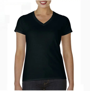 Vente en gros 100% coton T-shirt à col rond pour femmes, T-shirt ODM décontracté à manches courtes, écologique, bon marché, OEM personnalisé 2025 - Product Image 3