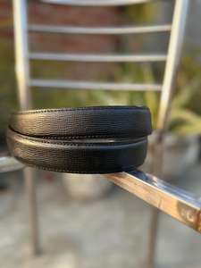 Cinturón de Cuero Vacuno con Hebilla de Hierro Estilo Western con Acabado Grabado, 3.5cm de Ancho, 120cm de Largo, para Uso Casual - Product Image 2