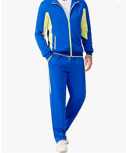 Conjunto Deportivo de Invierno para Hombre, 2 Piezas, Chándal Estampado, Informal, para Correr, con Cremallera, Cálido - Product Image 1