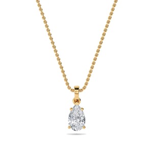 Pendentif solitaire en diamant taille poire 0,40 ct, diamant de laboratoire en platine, pour cadeau de mariage ou d'anniversaire - Product Image 2