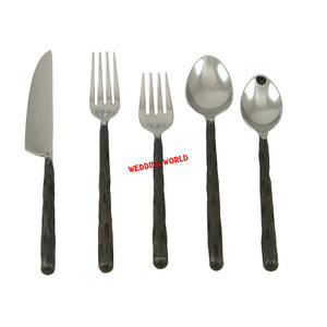 Cubiertos de Metal con Acabado en Plata Brillante, Cubiertos Clásicos para Restaurante, Cubiertos de Metal Nuevos y Elegantes, Venta Al por Mayor - Product Image 6