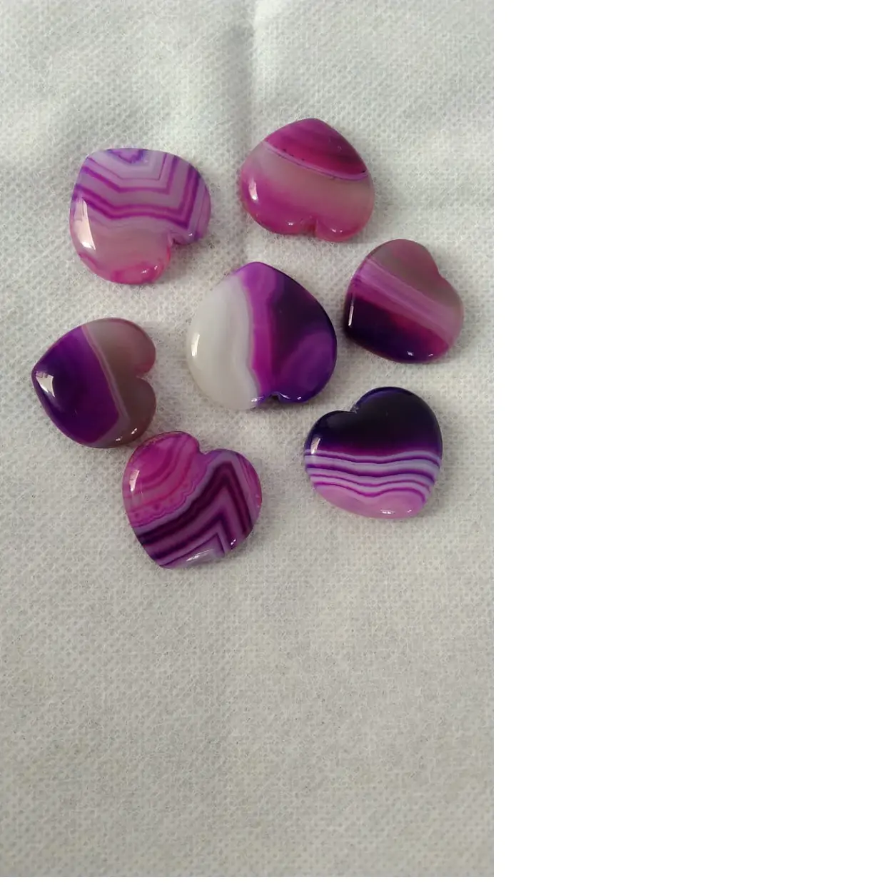 dyed lace agate heart theme pendants in assorted sizes from 1 inch to 3 inch ideal for bead stores and jewelry designers