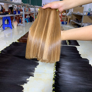 Vente en gros d'extensions de cheveux 100% humains Remy de haute qualité paquets bruts droits vietnamiens à cuticules alignées Machine à double trame génie - Product Image 1