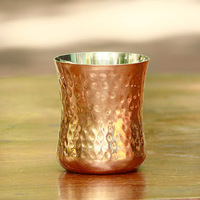 Mug en métal martelé antique en cuivre traditionnel, capacité 300 ml, avec poignée portable, couleur personnalisable, style européen