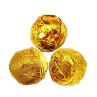 100 Uds. Envoltorios de papel de aluminio para dulces, papeles de embalaje de Chocolate dorado cuadrado